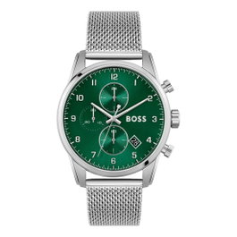 Boss Reloj para Hombre con Esfera Verde y Caja de Acero Inoxidable