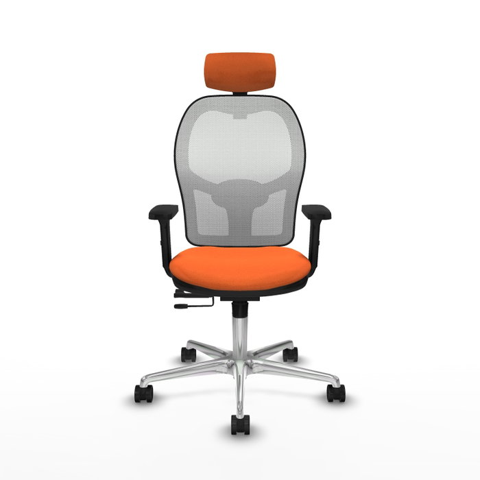 PIQUERAS Y CRESPO Silla de oficina Jorquera con mecanismo Sincro/Traslack, Naranja y Blanco PIQUERAS Y CRESPO Silla de oficina Jorquera con mecanismo Sincro/Traslack, Naranja y Blanco