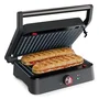 Princess 112418 Parrilla Eléctrica de Contacto Multi Grill 1800W, Placas Desmontables Antiadherentes 27.5 x 18 cm, Negra, con Tapa y Termostato Ajustable