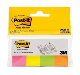Taco Notas Post-It 670-4-Pop 12,7X44,4 Mininotas 4 Cols.