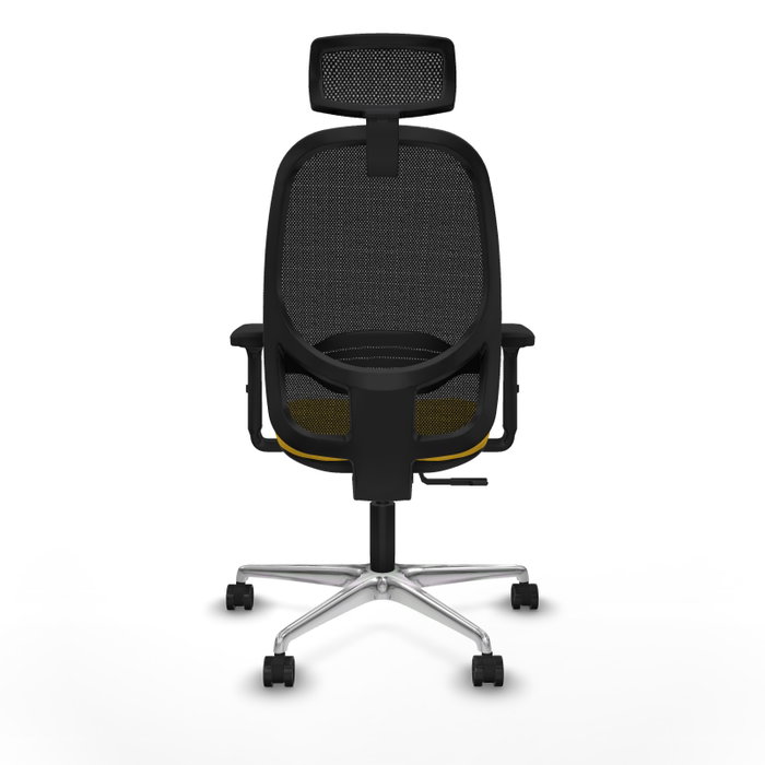 PIQUERAS Y CRESPO Silla de oficina Cilanco con mecanismo Sincro, Amarillo y Negro