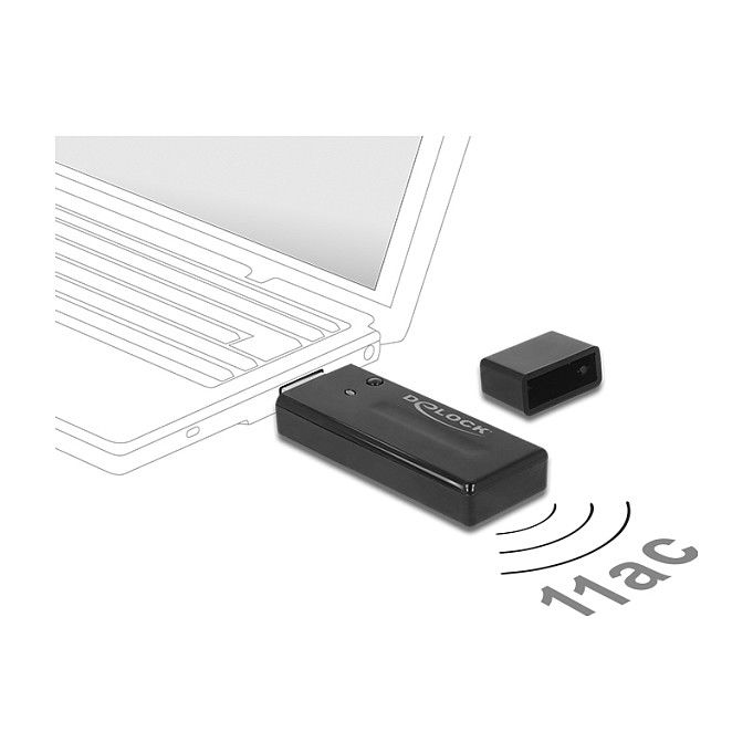 DeLock 12463 Adaptador WLAN USB 3.0 Dual-Band 2.4/5 GHz Wi-Fi 5 (802.11ac) 867 Mbps Negro DeLock 12463 Adaptador WLAN USB 3.0 Dual-Band 2.4/5 GHz Wi-Fi 5 (802.11ac) 867 Mbps Negro