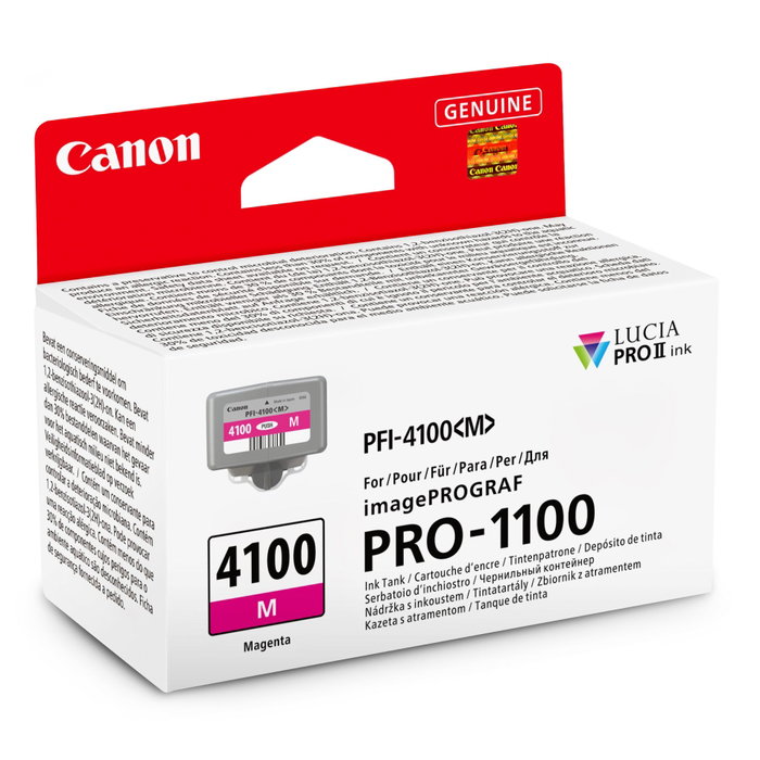 Canon PFI-4100M Cartucho de tinta Magenta 80ml, Original