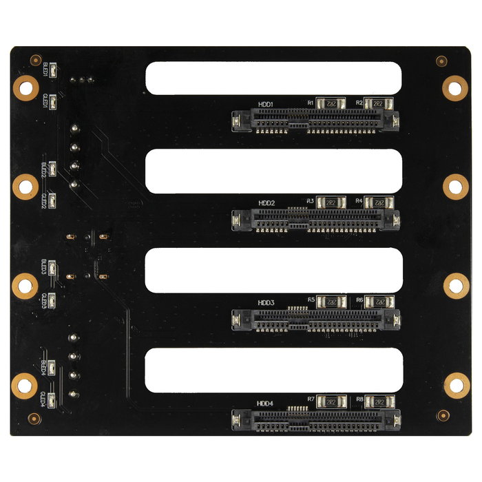 Inter-Tech Caja de disco duro IPC NAS-8 8 bahías 2.5/3.5" SATA Hot-swap 12 Gbit/s Negro