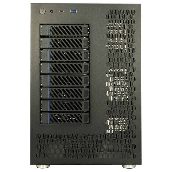 Inter-Tech Caja de disco duro IPC NAS-8 8 bahías 2.5/3.5" SATA Hot-swap 12 Gbit/s Negro