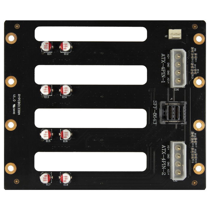 Inter-Tech Caja de disco duro IPC NAS-8 8 bahías 2.5/3.5" SATA Hot-swap 12 Gbit/s Negro