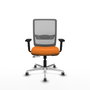 PIQUERAS Y CRESPO Silla de oficina Haches Naranja y Gris