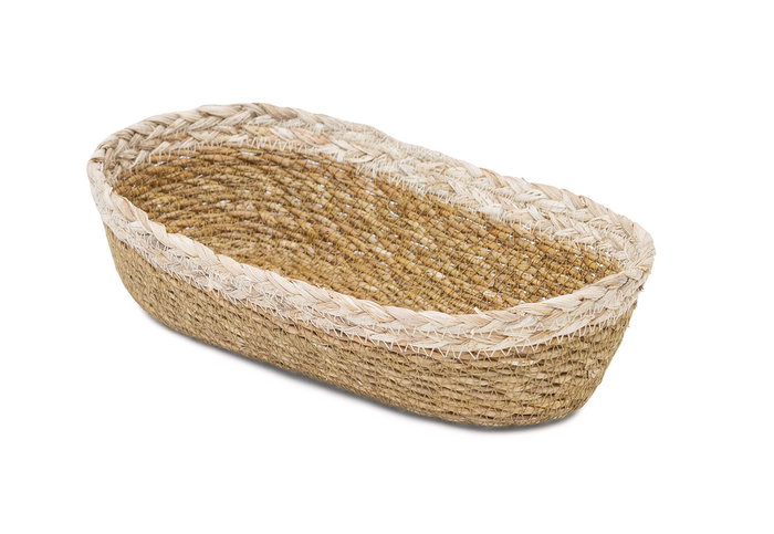 Privilege Cesta Seagrass Oval Bicolor 20x15x6 cm Privilege Cesta Seagrass Oval Bicolor 20x15x6 cm