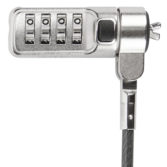 Targus ASP66GLX-S DEFCON CL Bloqueo de Seguridad para Portátil, Cable Antirrobo con Cerradura de Combinación de Acero, Longitud de Cable 2.1 m, Negro