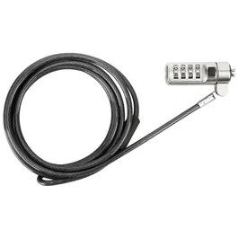 Targus ASP66GLX-S DEFCON CL Bloqueo de Seguridad para Portátil, Cable Antirrobo con Cerradura de Combinación de Acero, Longitud de Cable 2.1 m, Negro