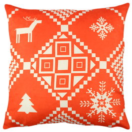 Aberto Design Cojín 43 x 43 cm - 50% Algodón/50% Poliéster, Relleno de Silicona, Cremallera Oculta, Lavable