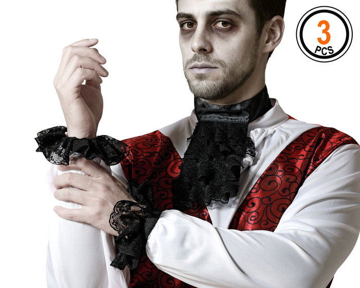 Set Accesorios Vampiresa Negro Halloween Set Accesorios Vampiresa Negro Halloween