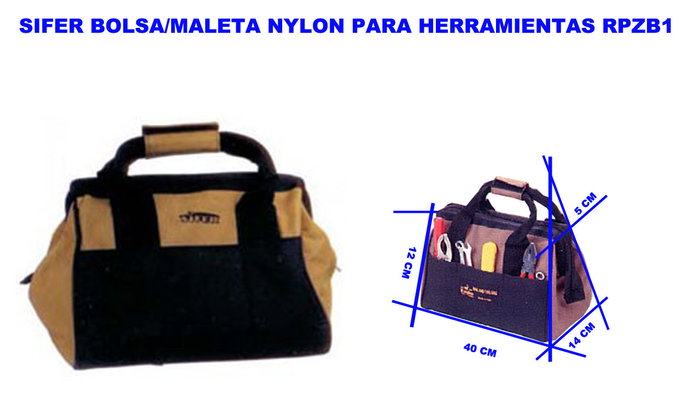 SIFER Bolsa/Maleta de Nylon para Herramientas RPZB1 SIFER Bolsa/Maleta de Nylon para Herramientas RPZB1