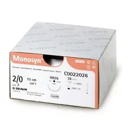 B. Braun Monosyn Violet 2/0 HRT26 90cm 36 uds