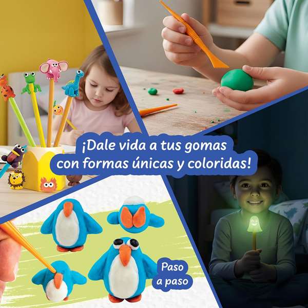 Science for you Juego Fábrica de Gomas de Borrar - Crea Gomas en Miniatura de Infinitas Formas - 29x30x6 cm