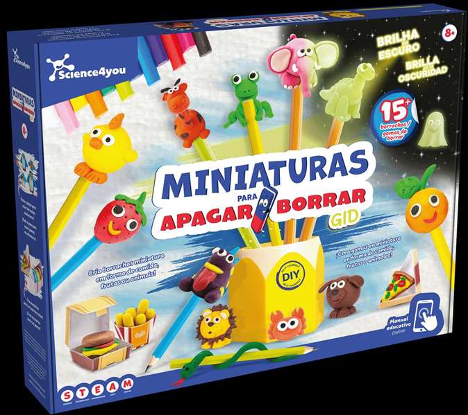 Science for you Juego Fábrica de Gomas de Borrar - Crea Gomas en Miniatura de Infinitas Formas - 29x30x6 cm