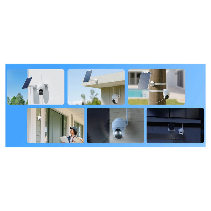 Reolink B430 Argus PT Cámara de Seguridad WiFi Exterior con Panel Solar