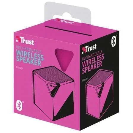 ALTAVOZ BLUETOOTH TRUST URBAN PRIMO PINK - ENTRADA AUX - MICRO SD - BATERÍA RECARGABLE - FUNC. MANOS LIBRES