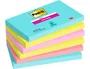 Post-it Bloc de notas adhesivas super sticky 76x127 mm, Pack de 6 unidades, Colores Miami, 90 hojas