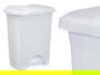 Arte Regal Papelera de Pedal de Plástico Blanco 10L con Dimensiones 27 x 33.5 x 22 cm (Set de 8)