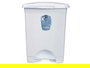 Arte Regal Papelera de Pedal de Plástico Blanco 10L con Dimensiones 27 x 33.5 x 22 cm (Set de 8)