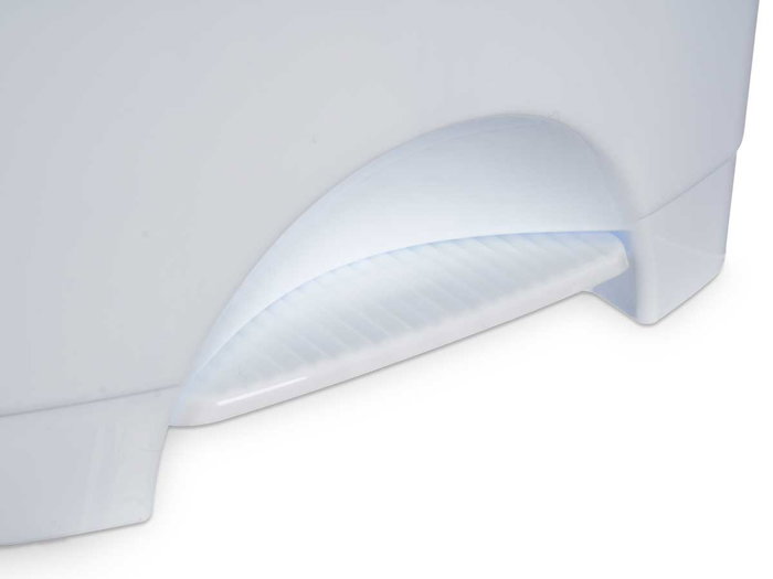 Arte Regal Papelera de Pedal de Plástico Blanco 10L con Dimensiones 27 x 33.5 x 22 cm (Set de 8)