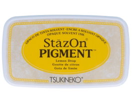 Tsukineko Almohadilla de Tinta STAZON PIGMENT Amarillo Opaco