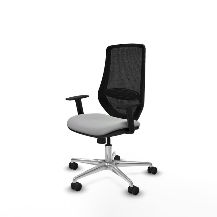 PIQUERAS Y CRESPO Silla de oficina Mardos con mecanismo Sincro, Gris claro y Negro