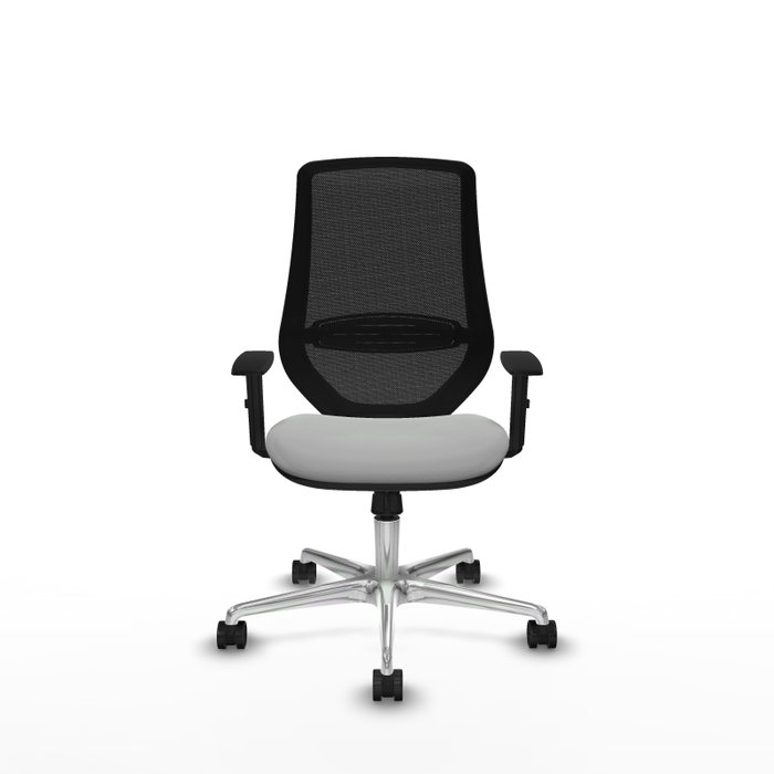 PIQUERAS Y CRESPO Silla de oficina Mardos con mecanismo Sincro, Gris claro y Negro