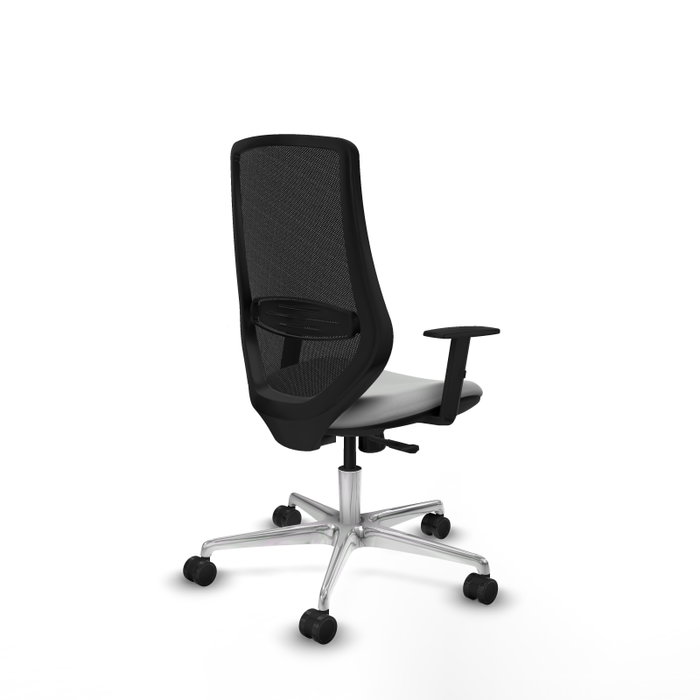 PIQUERAS Y CRESPO Silla de oficina Mardos con mecanismo Sincro, Gris claro y Negro