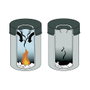 Durable Papelera Safe rund 30 Litros Gris