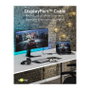 Goobay Plus DisplayPort 2.0/2.1 Kabel, 16K @ 60Hz, 80 Gbit/s, 3 Metros, Gris