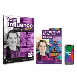 MACMILLAN, YOUR INFLUENCE TODAY A2+ Essential Workbook, Competence Evaluation Tracker y Student's App