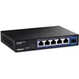TRENDNET TEG-S5061 Switch Ethernet No Administrado 5 Puertos 2.5G (100/1000/2500) + 1 Puerto SFP+ 10G, Capacidad 45 Gbps, Negro