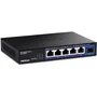 TRENDNET TEG-S5061 Switch Ethernet No Administrado 5 Puertos 2.5G (100/1000/2500) + 1 Puerto SFP+ 10G, Capacidad 45 Gbps, Negro