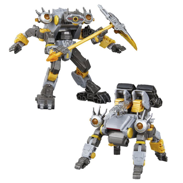 Hasbro Figura Transformers Voyager Class Age of the Primes Amalgamous Prime - Figura Robot que se Transforma en 21 Pasos a Tanque Araña, Incluye Orbe y Guadaña