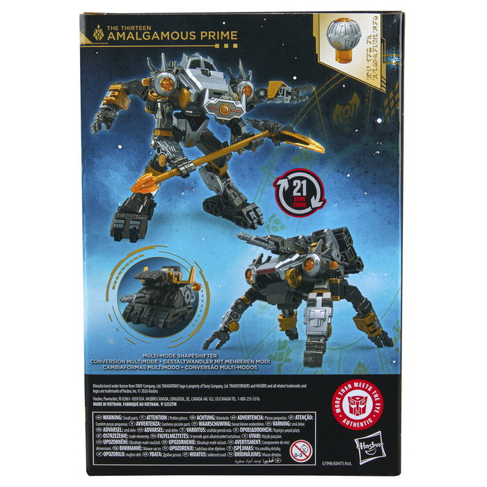 Hasbro Transformers Figura Amalgamous Prime The Thirteen Age of the Primes 14cm Articulada Robot Tanque Araña