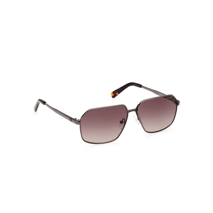 Guess Gafas GU00071 08F Gafas de Sol Hombre - Montura Metal - Cristales Marrón Degradado - 58 mm - 140 mm