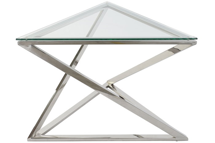 DKD Home Decor Set de 6 Mesas de Centro de Acero y Cristal Plateado