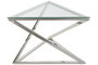 DKD Home Decor Set de 6 Mesas de Centro de Acero y Cristal Plateado