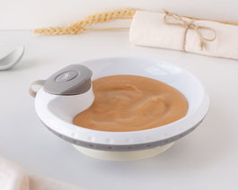 KioKids Plato Térmico Con Ventosa Antivuelco Geogrey Para Bebés +4 Meses Gris