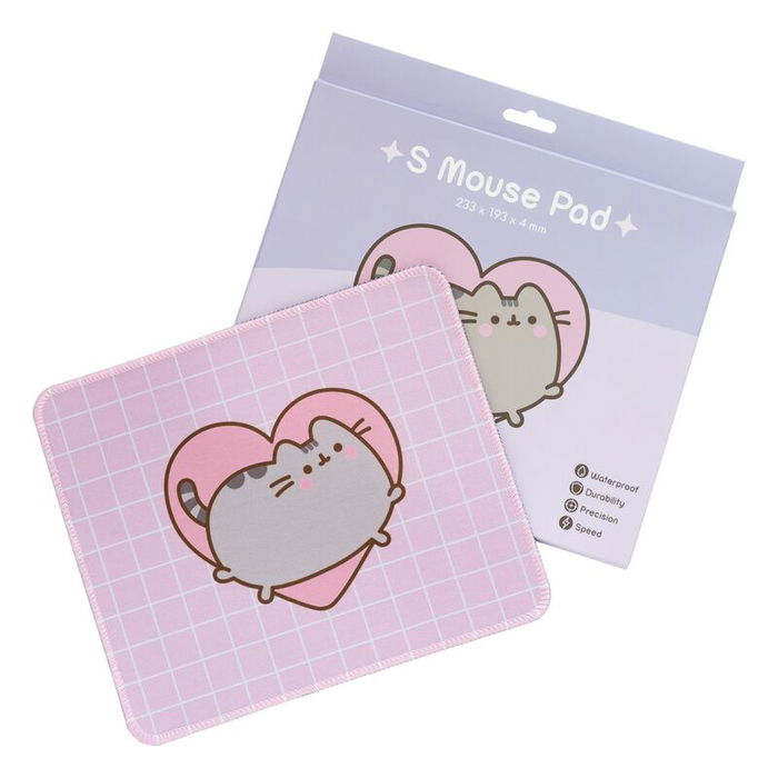 ERIK Alfombrilla Ratón Moments Pusheen 23,5x9,25cm Superficie Textil Impermeable Base Goma Antideslizante