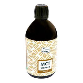 Cien Por Cien Natural Aceite MCT C8 Puro 500ml Derivado de Aceite de Coco Vegano Sin Gluten