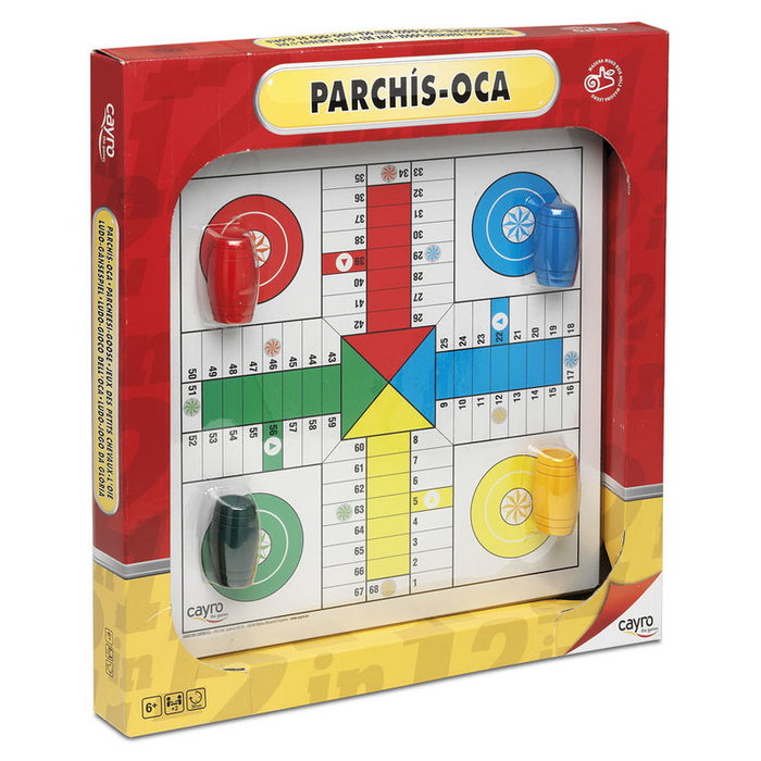 Cayro Juego de Parchis Oca con Accesorios de Madera