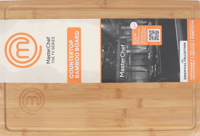Masterchef Tabla Bambú Encimera 38.8 cm x 26.3 cm x 3.4 cm (4 Unidades)