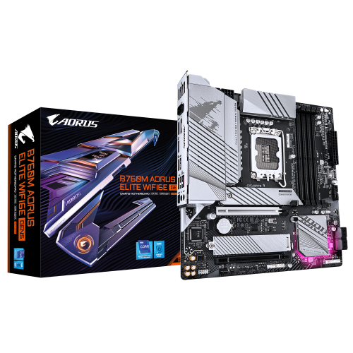 Gigabyte B760M Aorus Elite WiFi6E Gen5, Micro ATX, Intel B760, DDR5, LGA 1700