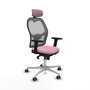 PIQUERAS Y CRESPO Silla de oficina Jorquera Rosa y Gris