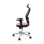 PIQUERAS Y CRESPO Silla de oficina Jorquera Rosa y Gris