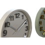 DKD Home Decor Reloj de Pared de PVC Silencioso Pack de 2 (Verde y Gris)