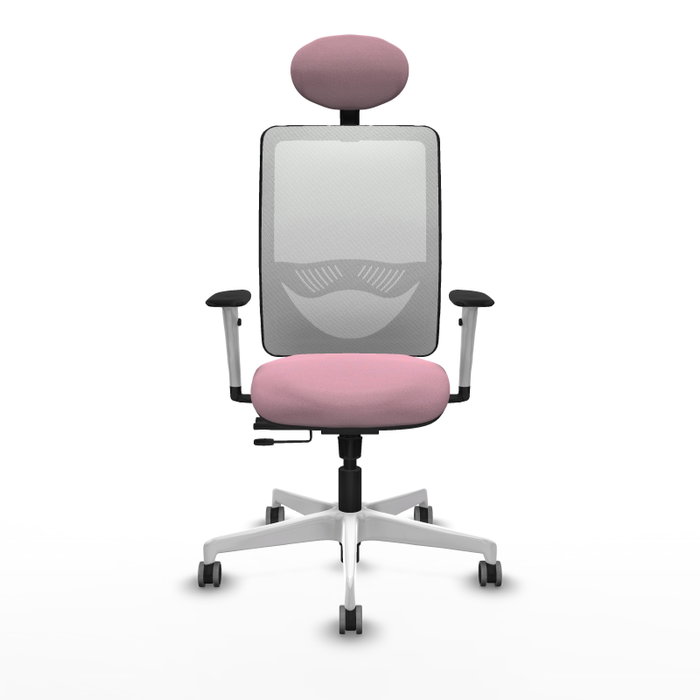 PIQUERAS Y CRESPO Silla de oficina Zulema Rosa y Blanca PIQUERAS Y CRESPO Silla de oficina Zulema Rosa y Blanca